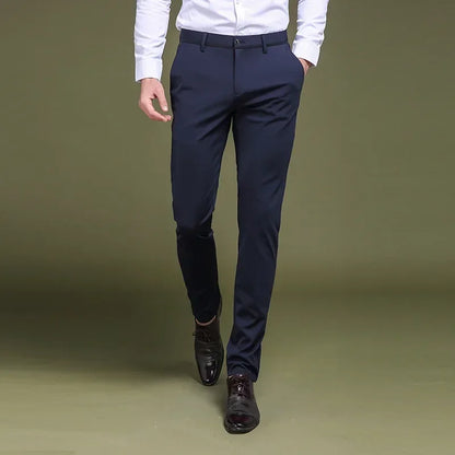 Kit de 3 Pantalones Masculinos en Seda Color Hielo y Elastano (¡Sofisticados y Duraderos!)